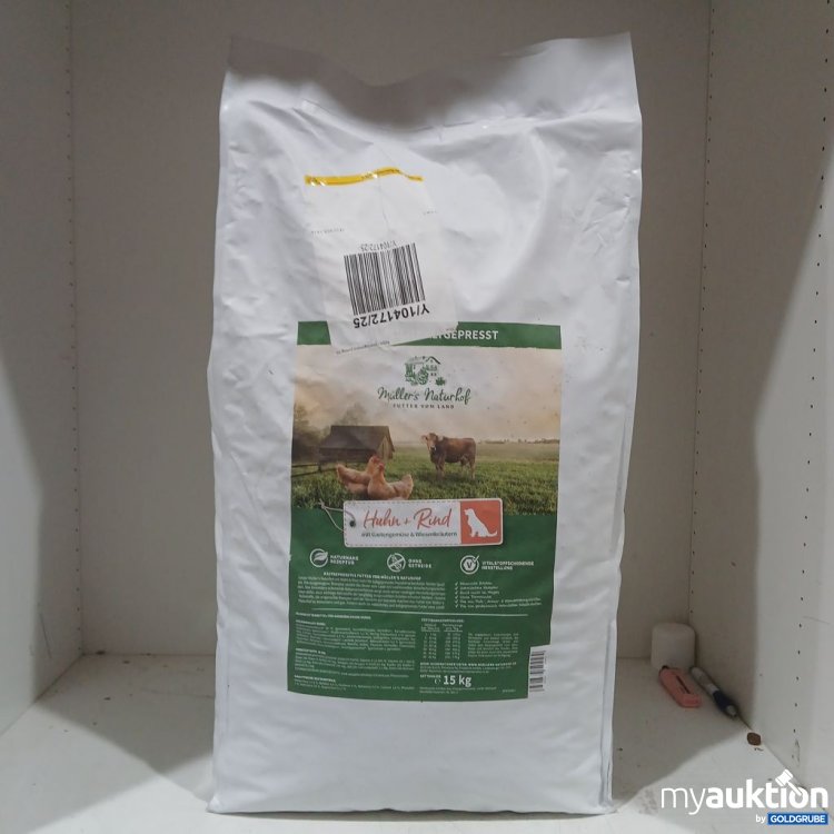 Artikel Nr. 971263: Müllers Naturhof Huhn-Rind Hundefutter 15Kg