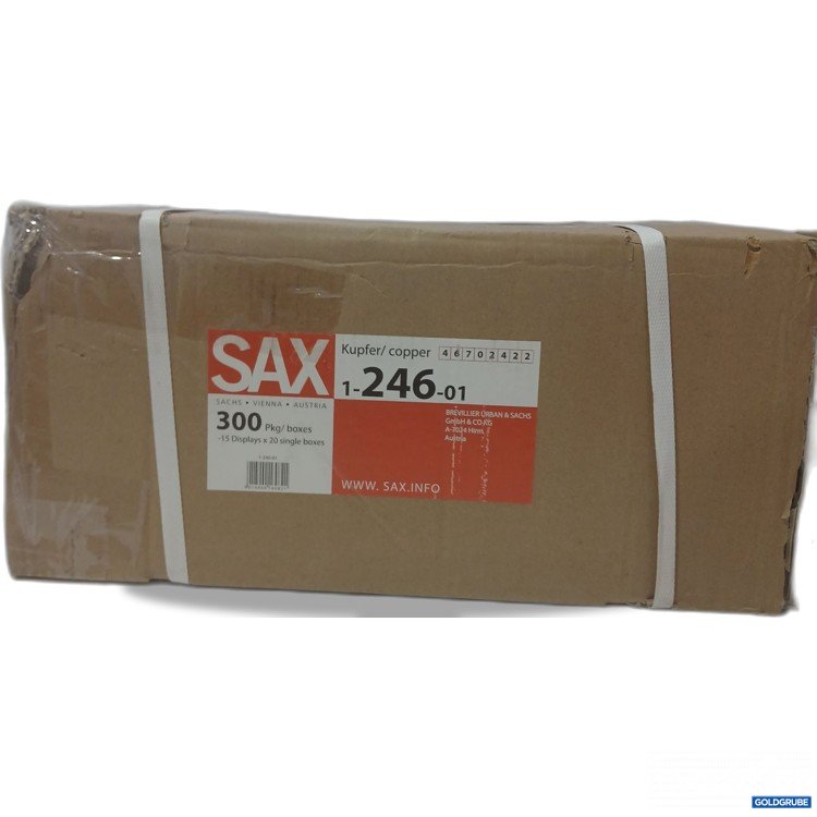 Artikel Nr. 989263 Artikel Nr. 989263: SAX Heftklammern Kupfer 1-246-01 300Stk (15x20 single Boxen)