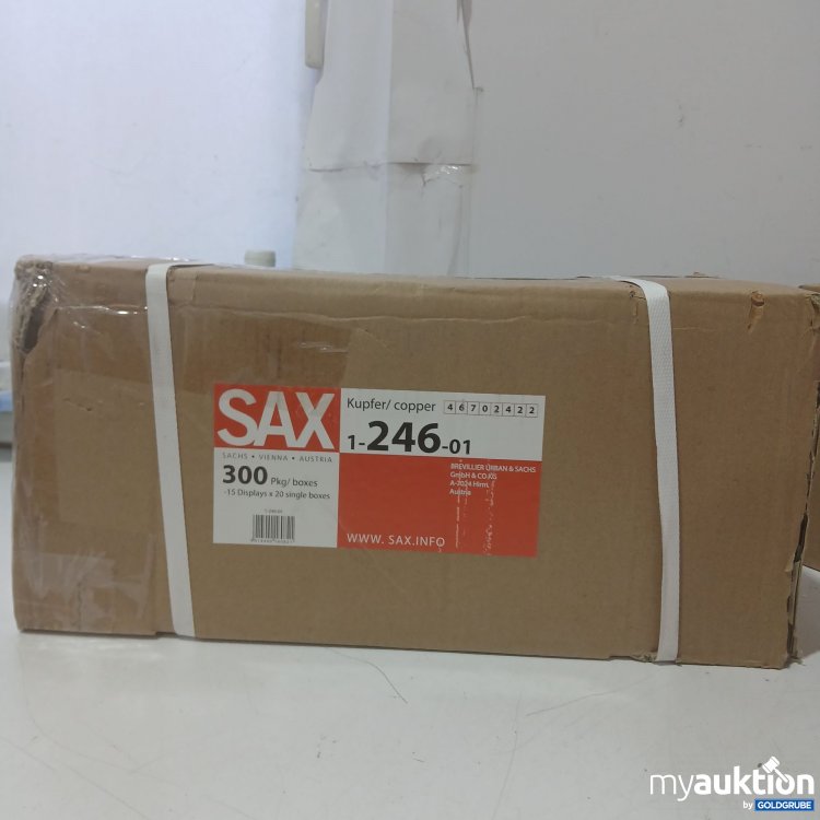 Artikel Nr. 989263 Artikel Nr. 989263: SAX Heftklammern Kupfer 1-246-01 300Stk (15x20 single Boxen)