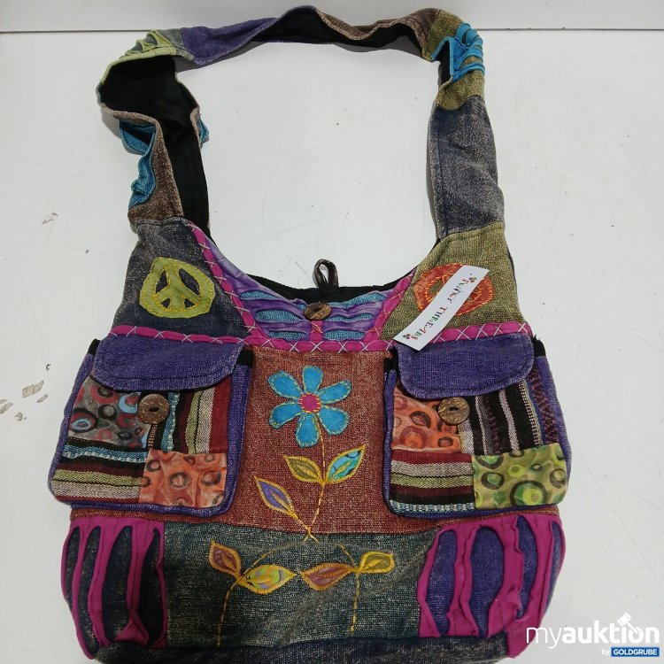 Artikel Nr. 527264 Artikel Nr. 527264: Fashion X funky threads Bunte Umhängetasche mit Applikationen 90x40cm