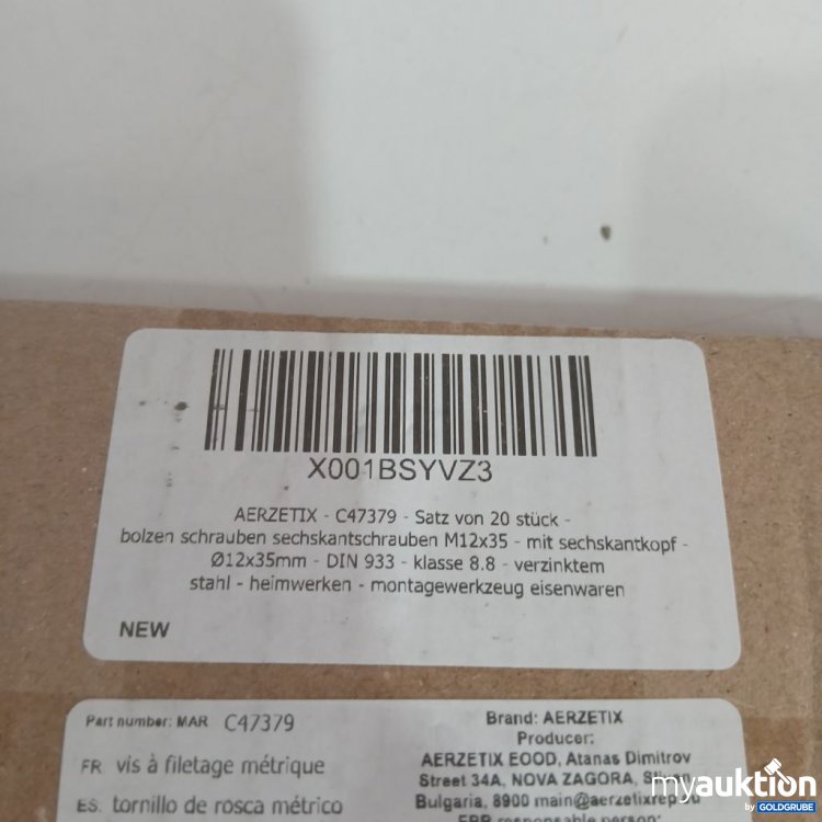 Artikel Nr. 919264: AERZETIX Bolzen Schrauben M12x35