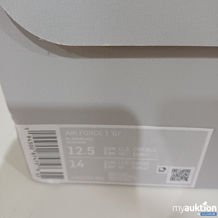 Artikel Nr. 464265 Artikel Nr. 464265: Nike Air Force 1 '07 Herren Sneaker Schwarz Größe 47 EUR