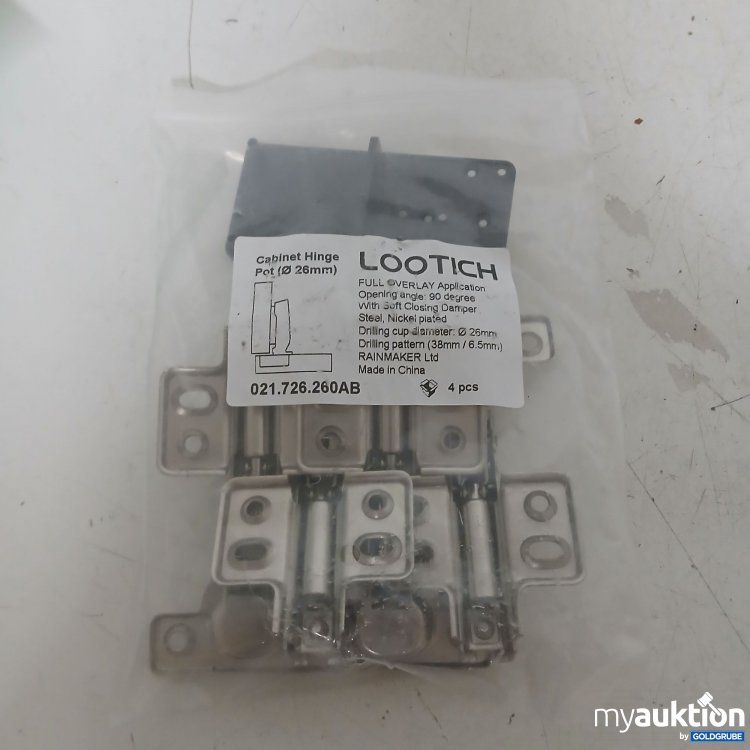 Artikel Nr. 902265: Lootich Cabinet Hinge Pot 26mm 4 Stück 