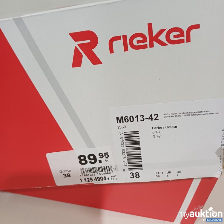 Artikel Nr. 464267 Artikel Nr. 464267: Rieker Damen Stiefeletten grau Größe 38