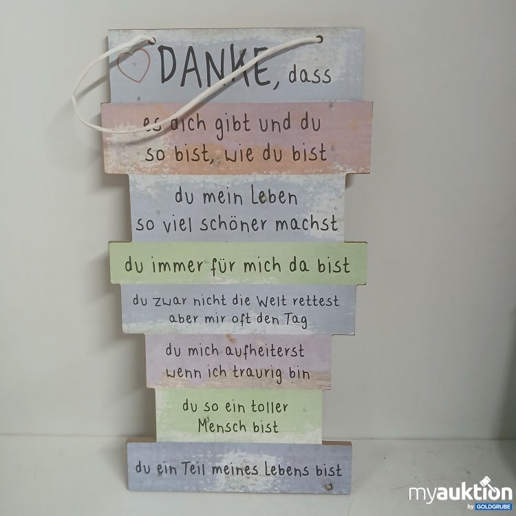 Artikel Nr. 828267 Artikel Nr. 828267: Danksagungs-Holzschild