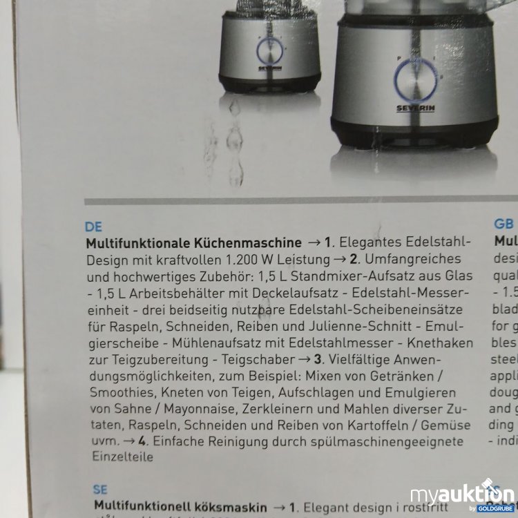 Artikel Nr. 921267: SEVERIN Multifunktionale Küchenmaschine KM 3892 1200W 1.5l