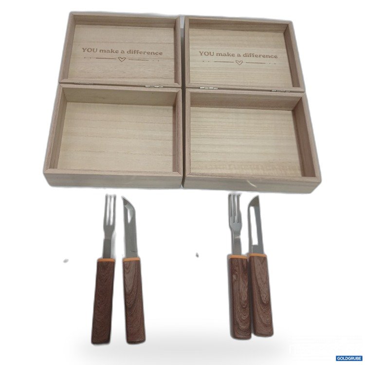Artikel Nr. 444268 Artikel Nr. 444268: Mothers Earth 2x Besteck zum ineinanderstecken mit Holzschachtel