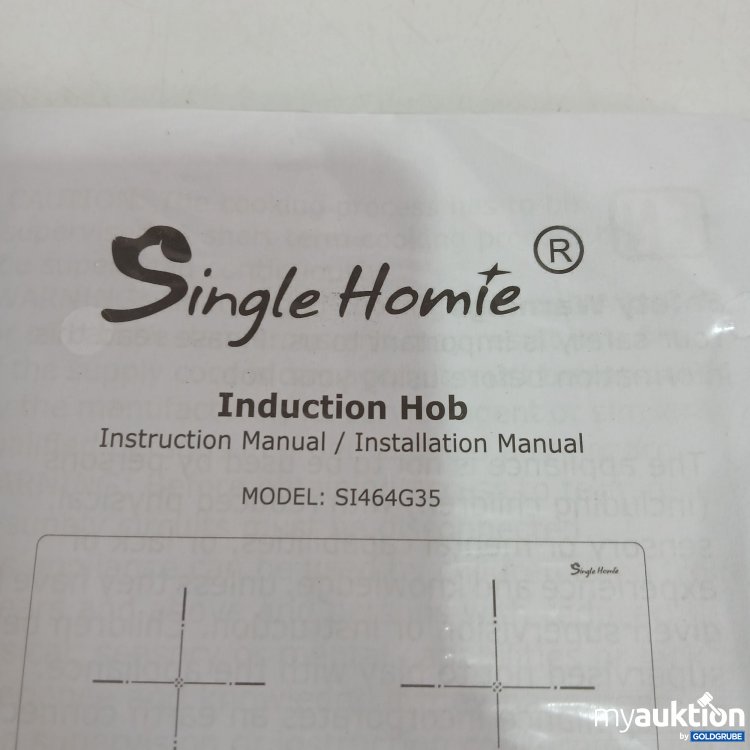 Artikel Nr. 818268 Artikel Nr. 818268: Single Homie Induction Hob SI464G35