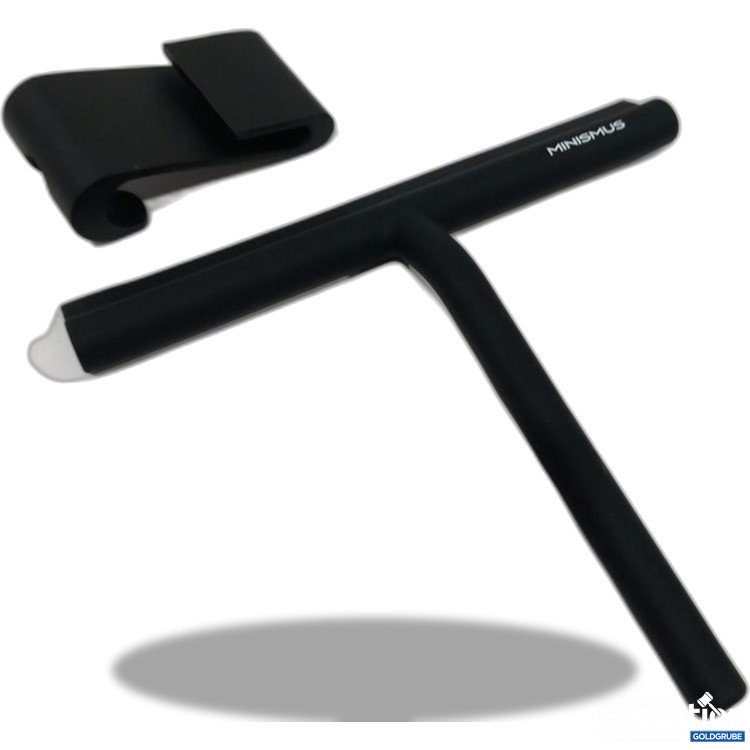 Artikel Nr. 912268: Minismus Duschabzieher mit Halterung, schwarz, Silikon/Gummi