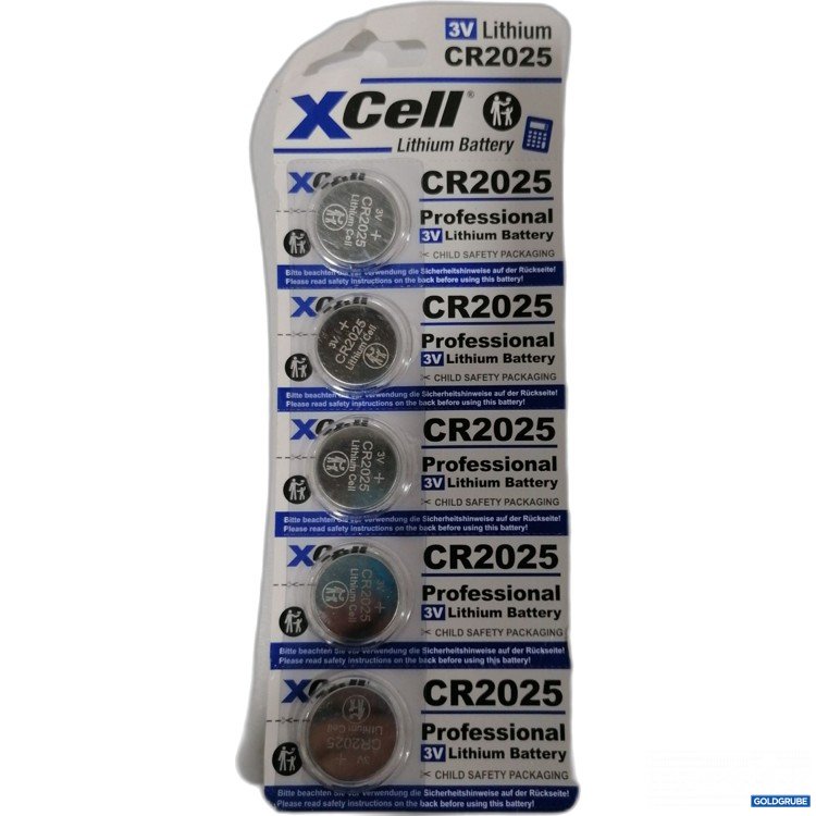 Artikel Nr. 886269 Artikel Nr. 886269: XCell Lithium Battery CR2025 3V 5Stk