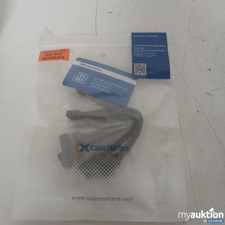 Artikel Nr. 902269 Artikel Nr. 902269: Cable Matters 104040x2-EU PWM Fan Y-Splitter Cable 10cm