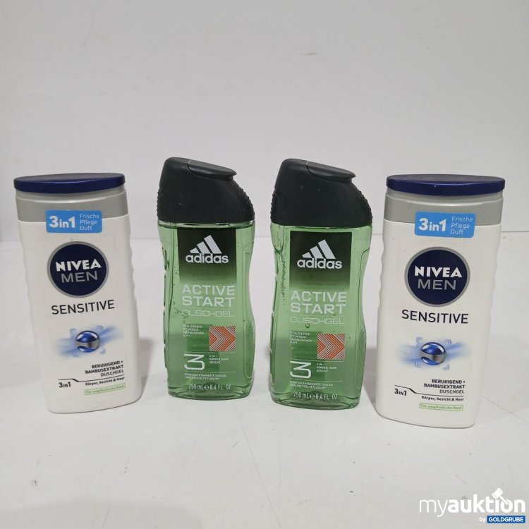 Artikel Nr. 918269: NIVEA MEN Sensitive 3in1 Duschgel 2x und Adidas Active Start Duschgel 2x