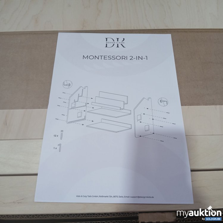 Artikel Nr. 989269 Artikel Nr. 989269: DK Design 4Kids Montessori 2-in-1 Kinderregal aus Holz