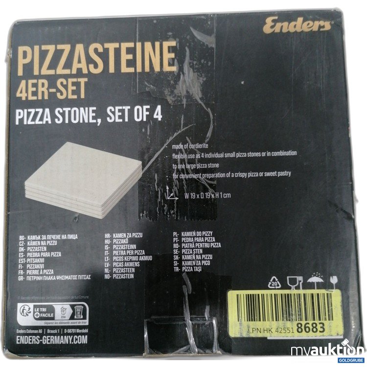 Artikel Nr. 441270: Enders Pizzasteine 4Stk 19x19y1cm