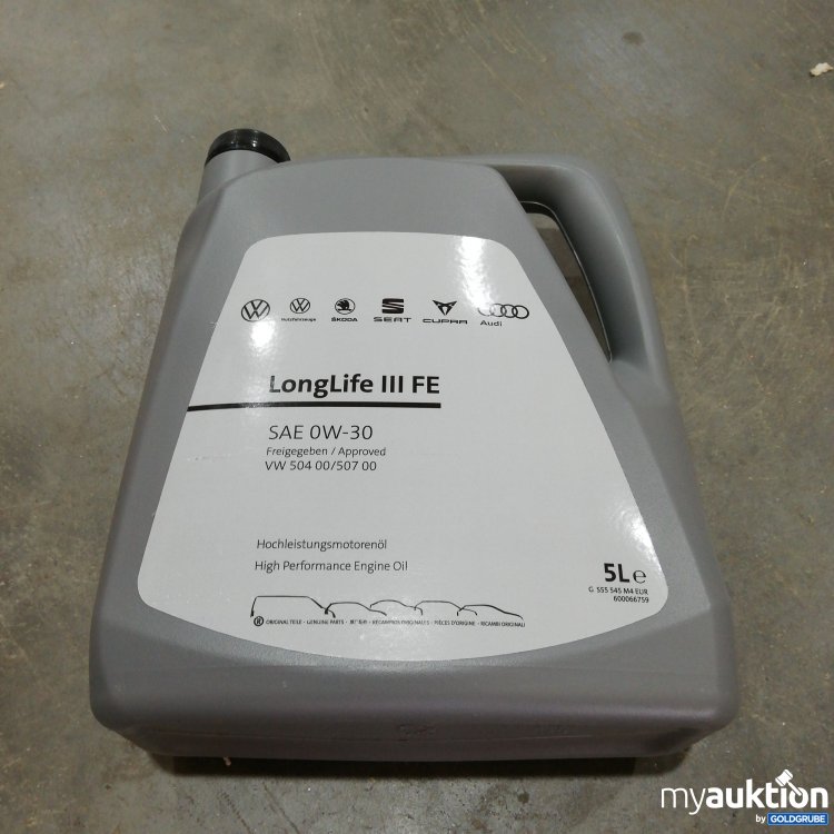 Artikel Nr. 665270 Artikel Nr. 665270: Long Life III FE SAE0W-30 5l