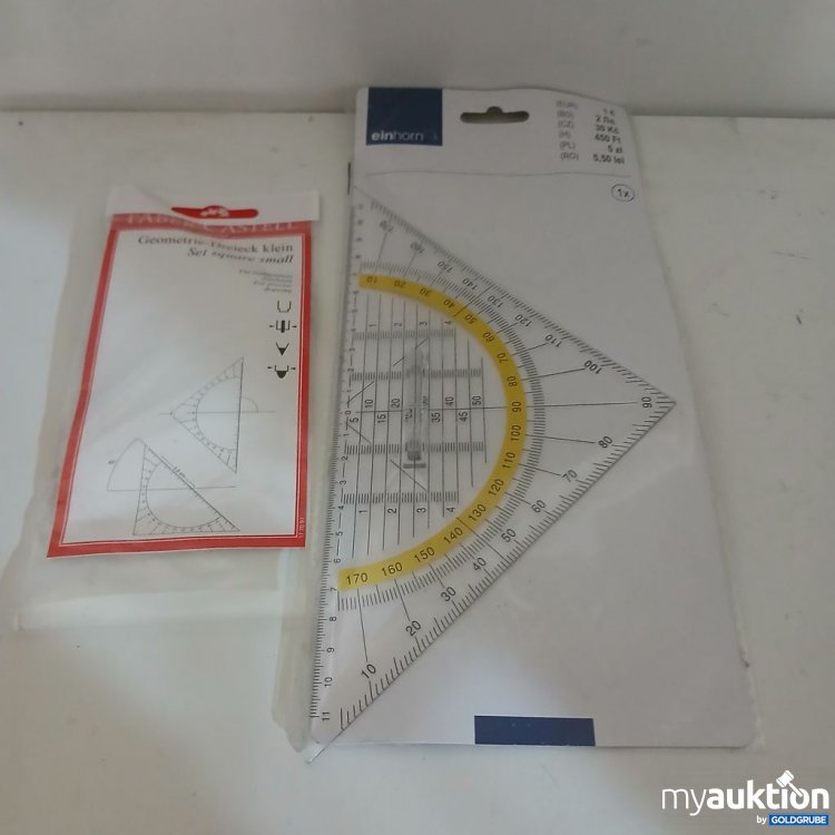 Artikel Nr. 922270: einhorn Geometrie-Essential Set gross und Faber-Castell  Geometrie Dreieck klein
