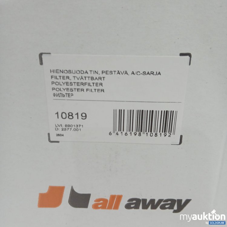 Artikel Nr. 990270 Artikel Nr. 990270: Allaway Polyesterfilter 10819