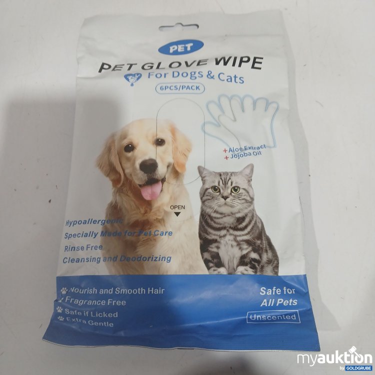 Artikel Nr. 873271: Pet Glove Wipe für Dogs & Cats 6Pcs 