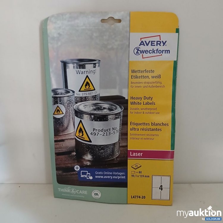 Artikel Nr. 922271: Avery Zweckform Wetterfeste Etiketten 20 Stück