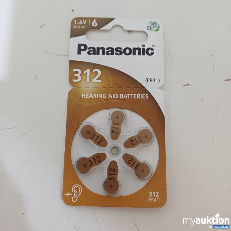 Artikel Nr. 467272 Artikel Nr. 467272: Panasonic Hörgerätebatterien 312 (PR41) 1,4 V, 6 Stk.
