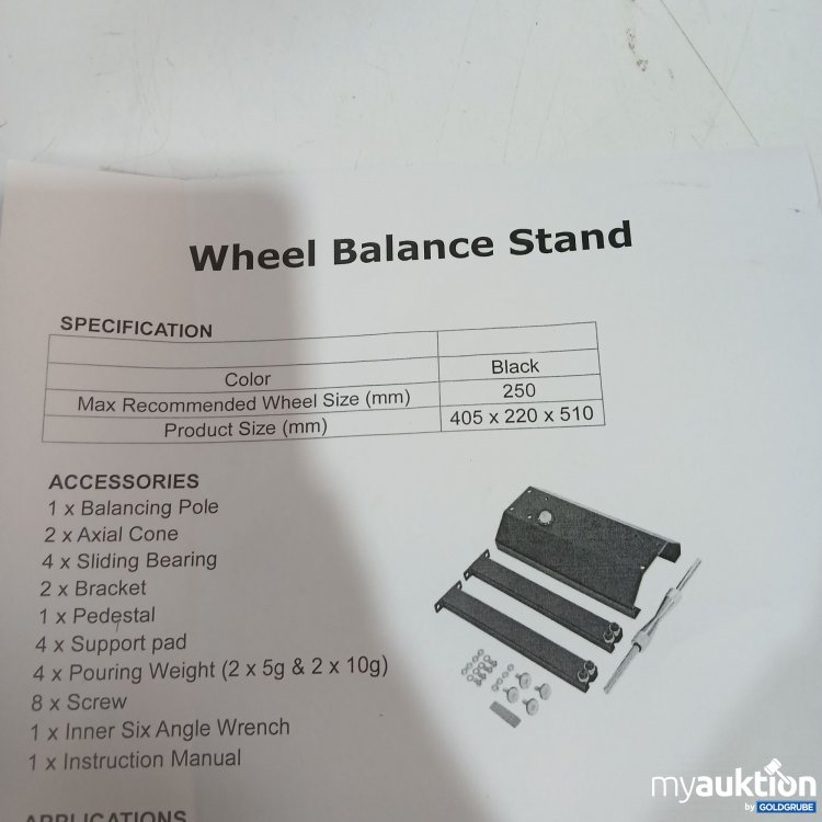 Artikel Nr. 866272: Wheel Balance Stand Black 