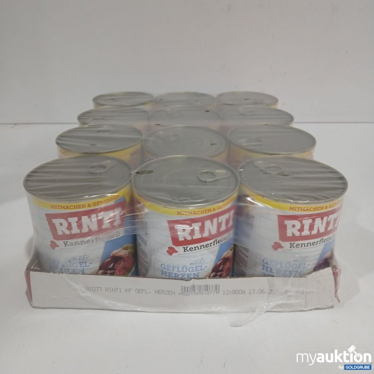 Artikel Nr. 898272: Rinti Kennerfleisch Geflügelherzen 12x800g