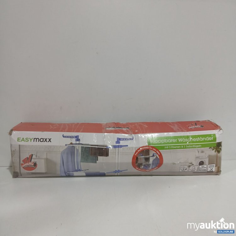 Artikel Nr. 916272: Easymaxx Klappbarer Wäscheständer mit 3Ebenen & 2 Seitenflügeln 