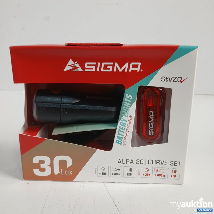 Artikel Nr. 470273 Artikel Nr. 470273: Sigma Fahrradlicht Set Aura 30 Curve