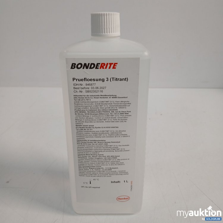 Artikel Nr. 871273: Bonderite Pruefloesung 3 ( Titrant) 1l