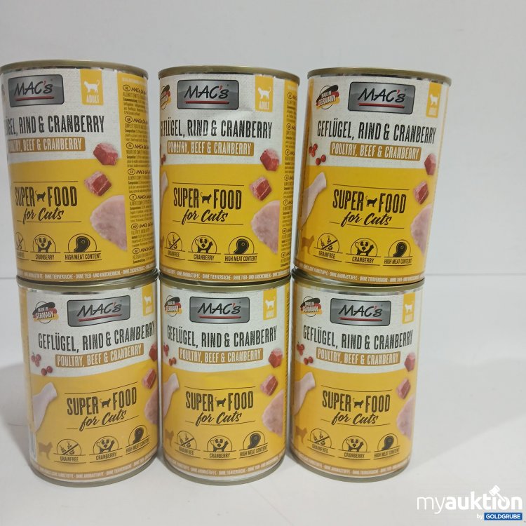Artikel Nr. 876273 Artikel Nr. 876273: Macs Adult Katzenfutter Geflügel, Rind & Cranberry je 400g