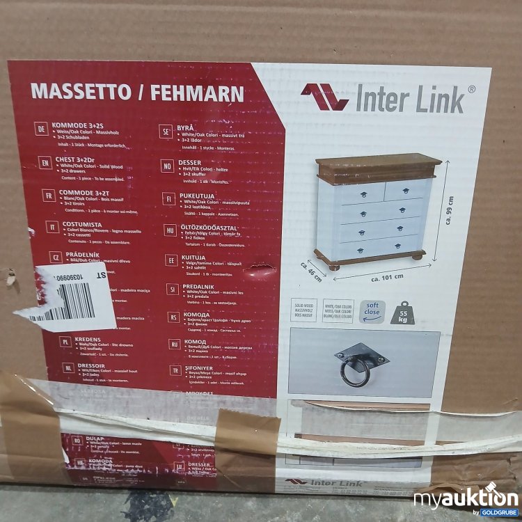 Artikel Nr. 938273: Inter Link Kommode Massetto Fehmarn 3+2 Schubladen