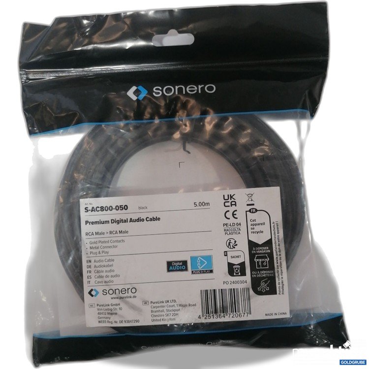 Artikel Nr. 522274: Sonero Premium Digital Audio Cable  5m S-AC800-050