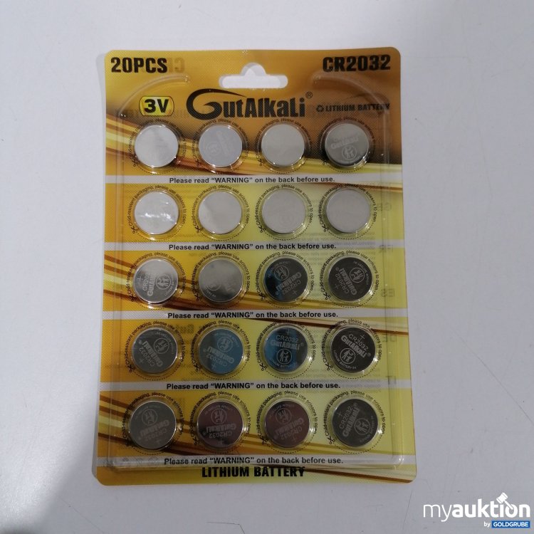 Artikel Nr. 886274: Gutalkali Lithium Batterien CR2032 20Stk 