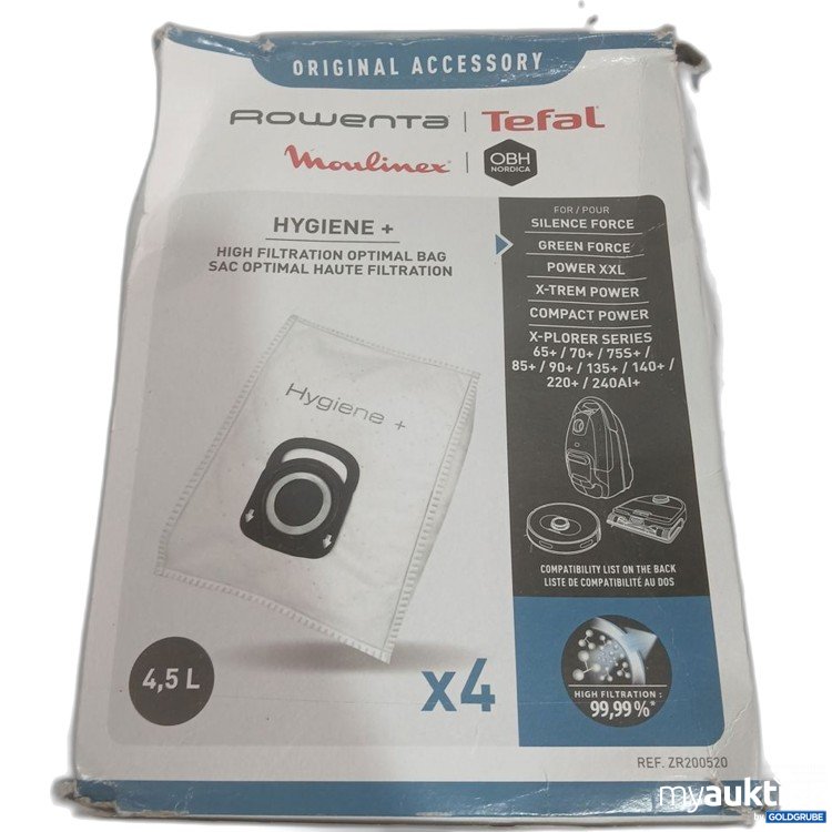 Artikel Nr. 919274: Rowenta Hygiene+ Staubsaugerbeutel 4,5 l x4