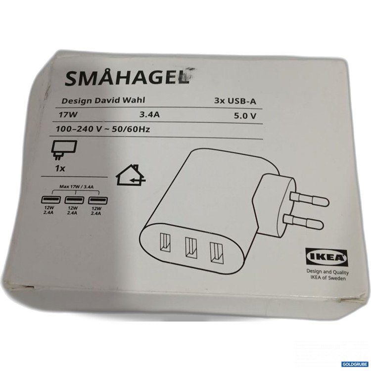 Artikel Nr. 920274: IKEA SMÅHAGEL USB-Ladegerät 3x USB-A