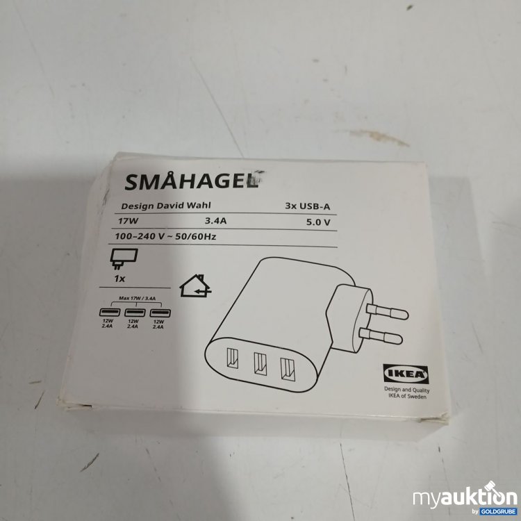 Artikel Nr. 920274: IKEA SMÅHAGEL USB-Ladegerät 3x USB-A
