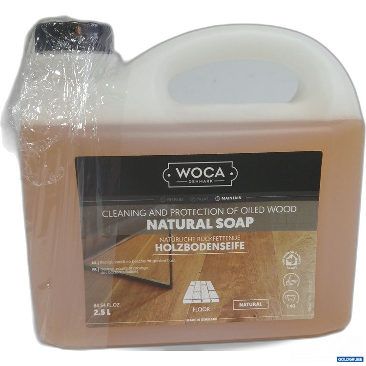Artikel Nr. 964274: Woca Cleaning and Protection of Oiled Wood Natural Soap Holzbodenseife 2,5L 