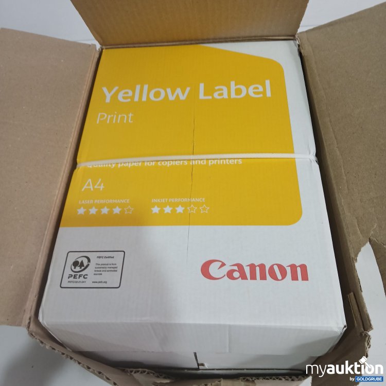 Artikel Nr. 832275 Artikel Nr. 832275: Canon Yellow Label Print A4 Kopierpapier 5x500Stk