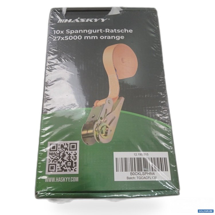Artikel Nr. 977275: Haskyy 10x Spanngurt Ratsche 27x5000mm Orange 5m 