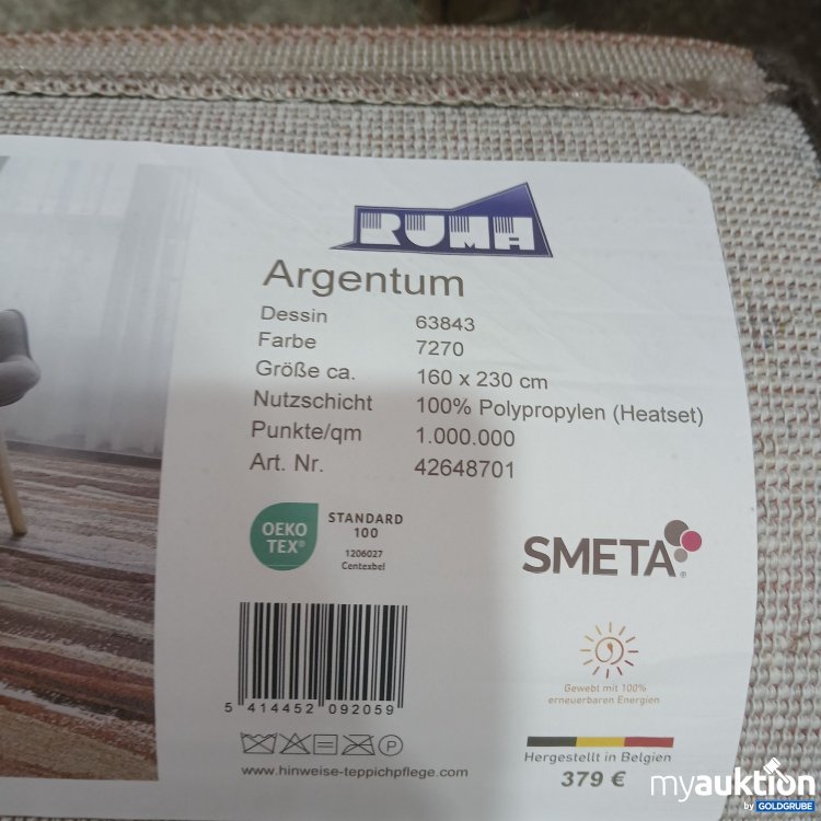 Artikel Nr. 444276: Ruma Argentum Teppich Smeta 160x230cm 