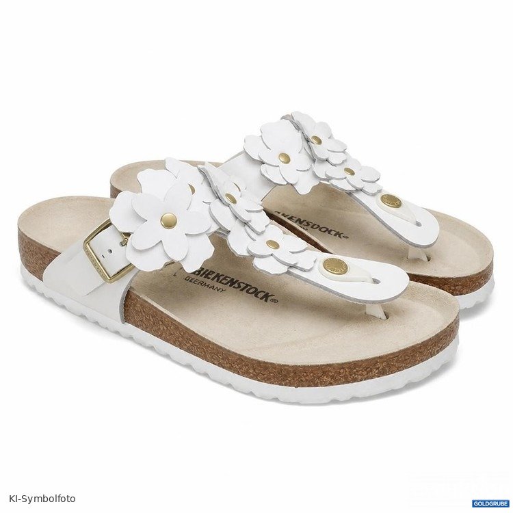 Artikel Nr. 464276 Artikel Nr. 464276: Birkenstock Gizeh Flower Embellishment Sandale Gr. 37 Weiß