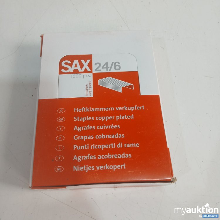Artikel Nr. 986276 Artikel Nr. 986276: SAX 24/6 Heftklammern verkupfert 1000Stk