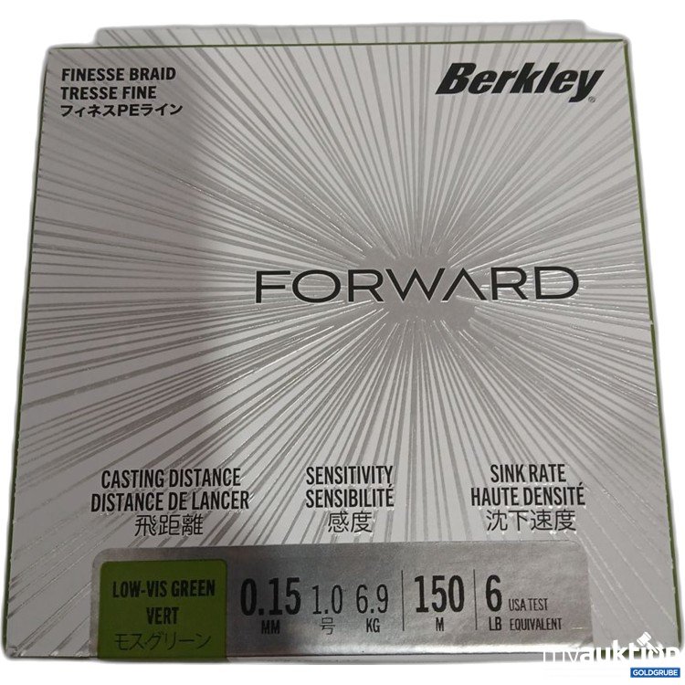 Artikel Nr. 442277: Berkley Forward Finesse Braid 0.15 mm 150 m 6,9kg