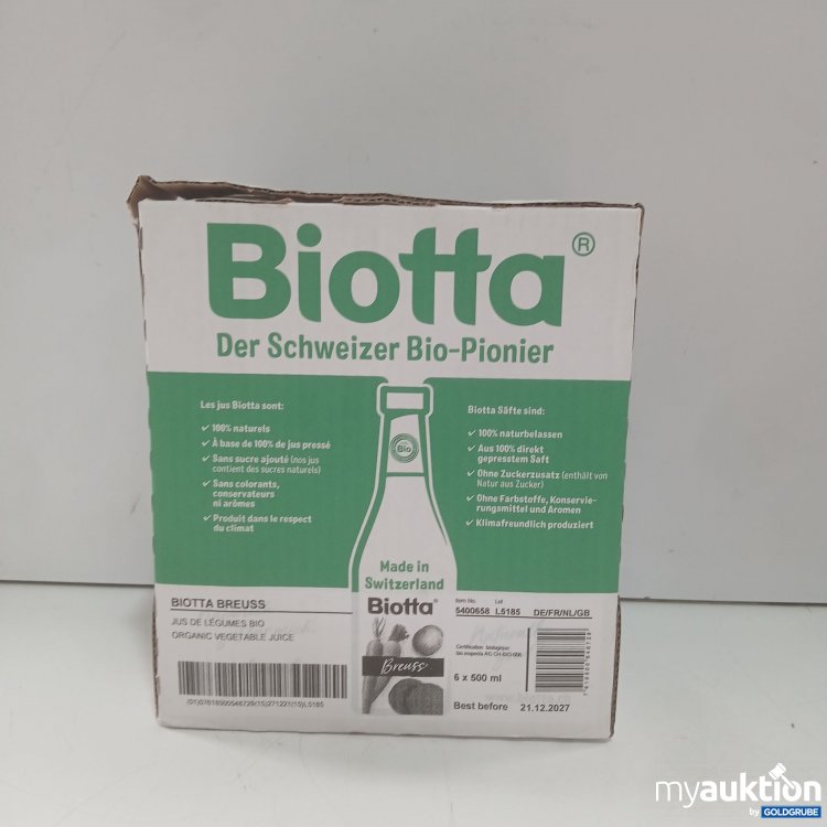 Artikel Nr. 988277: Biotta Schweizer Bio Pionier 6x500ml