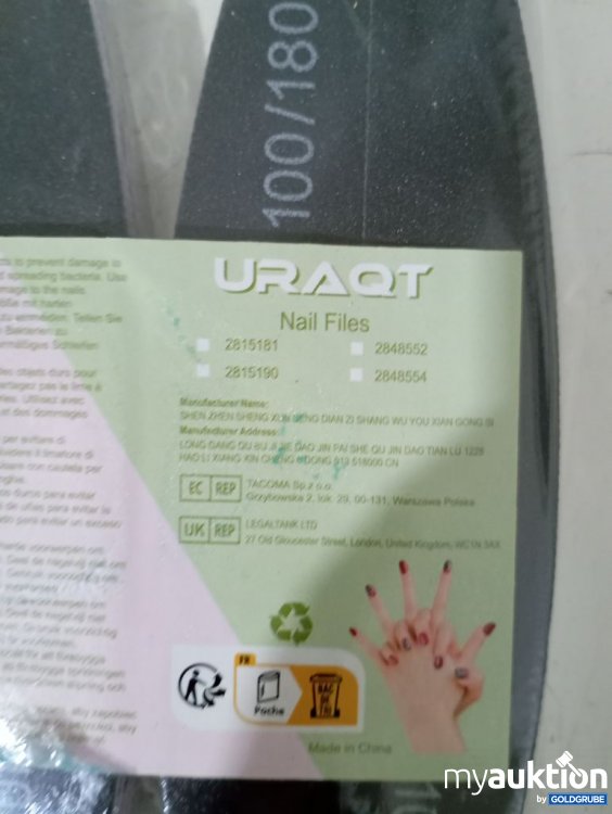 Artikel Nr. 993277: URAGT Nagelfeilen 100/180
