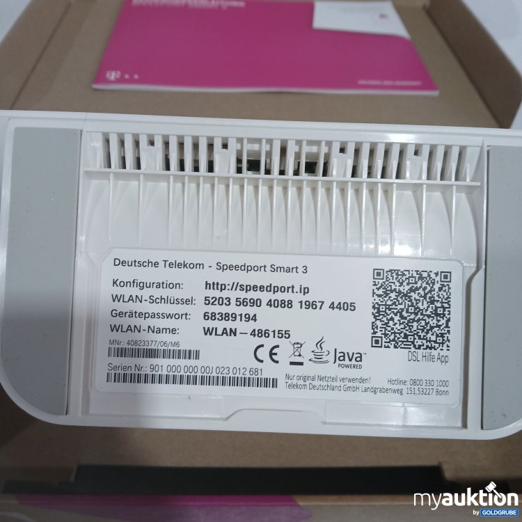 Artikel Nr. 443278 Artikel Nr. 443278: Magenta Speedport Smart 3
