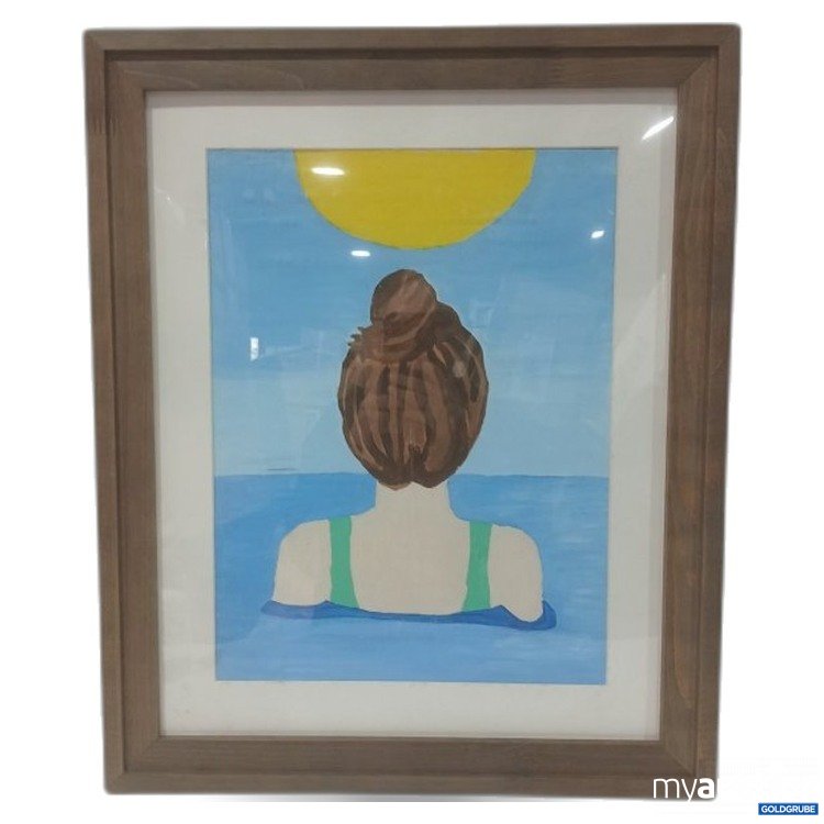 Artikel Nr. 468278 Artikel Nr. 468278: Bild gerahmte Malerei Frau mit Hochsteckfrisur und Sonne