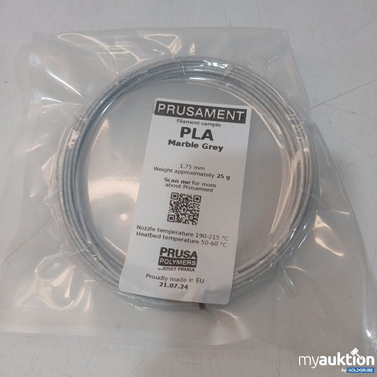 Artikel Nr. 469278 Artikel Nr. 469278: Prusament PLA Filamentprobe Marble Grey 25 g 1,75 mm