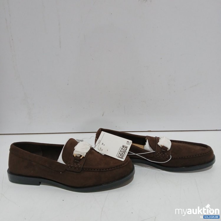Artikel Nr. 527278 Artikel Nr. 527278: H&M Veloursleder Penny Loafer mit flacher Sohle gebrauchsspuren Größe 38