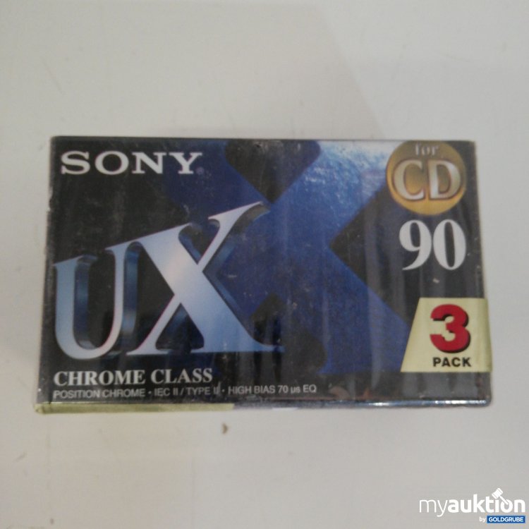 Artikel Nr. 704278: Sony UX Chrome Class Kassette 90 3er Pack 